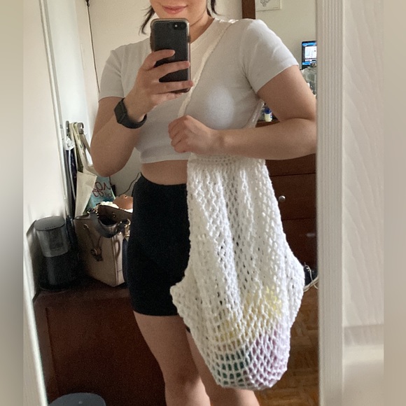 French crochet market bag handmade by me - Picture 4 of 5